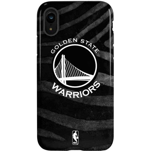 NBA Golden State Warriors Black Animal Print iPhone XR Pro Case