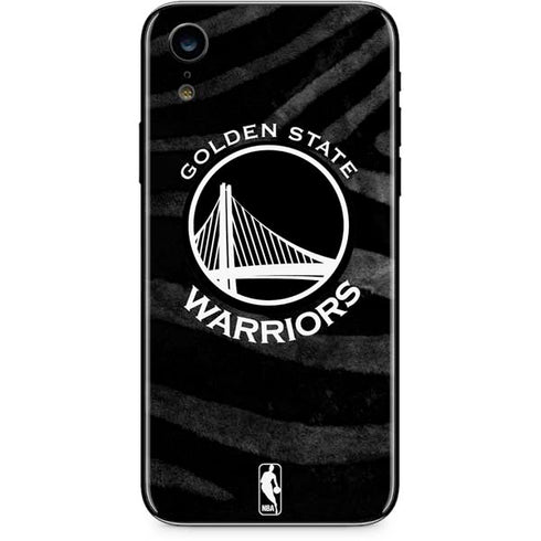 NBA Golden State Warriors Black Animal Print iPhone XR Skin