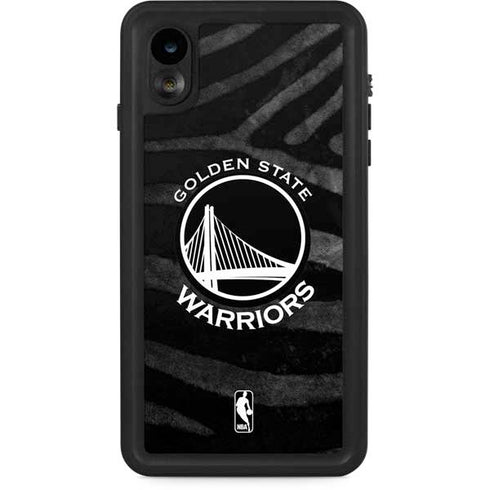 NBA Golden State Warriors Black Animal Print iPhone XR Waterproof Case