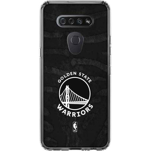 NBA Golden State Warriors Black Animal Print LG K51/Q51 Clear Case