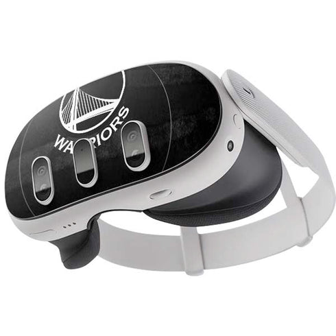 NBA Golden State Warriors Black Animal Print Meta Quest 3 Skin