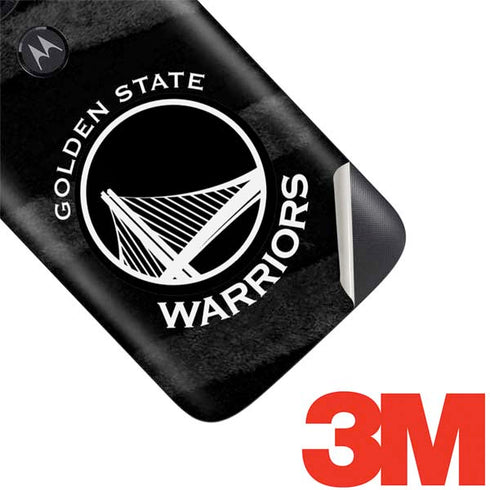 NBA Golden State Warriors Black Animal Print Moto E5 Play Skin