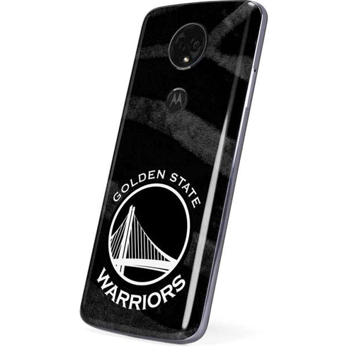 NBA Golden State Warriors Black Animal Print Moto E5 Plus Skin