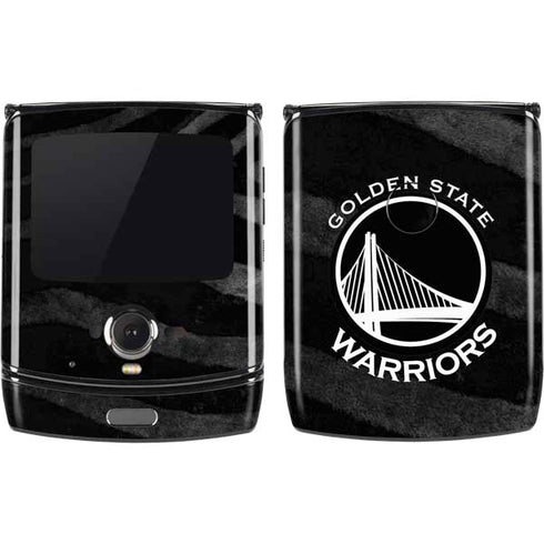 NBA Golden State Warriors Black Animal Print Motorola RAZR Skin