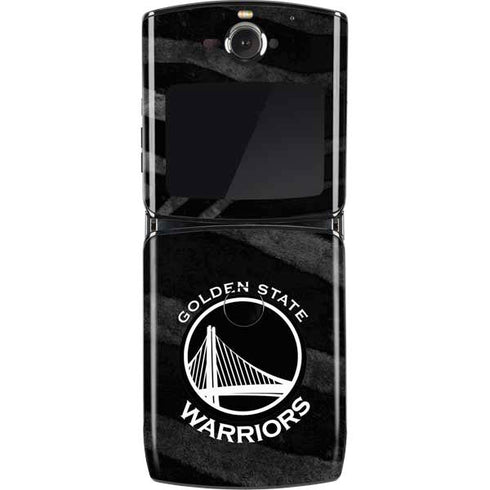 NBA Golden State Warriors Black Animal Print Motorola RAZR Skin