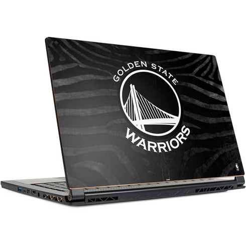 NBA Golden State Warriors Black Animal Print MSI GS65 Stealth Laptop Skin