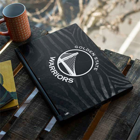 NBA Golden State Warriors Black Animal Print MSI GS65 Stealth Laptop Skin