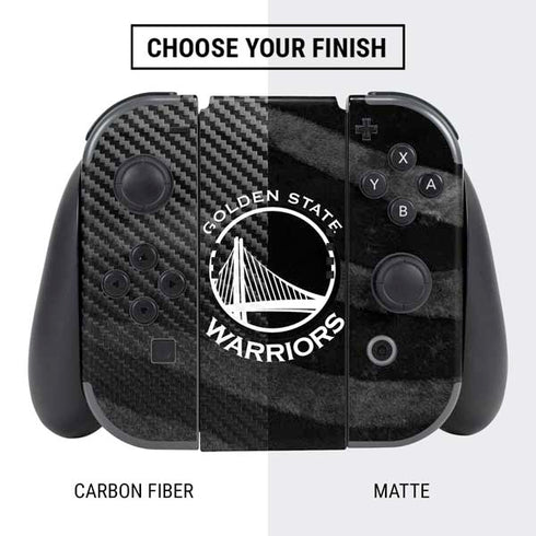NBA Golden State Warriors Black Animal Print Nintendo Switch Bundle Skin
