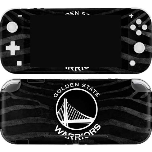 NBA Golden State Warriors Black Animal Print Nintendo Switch Lite Skin