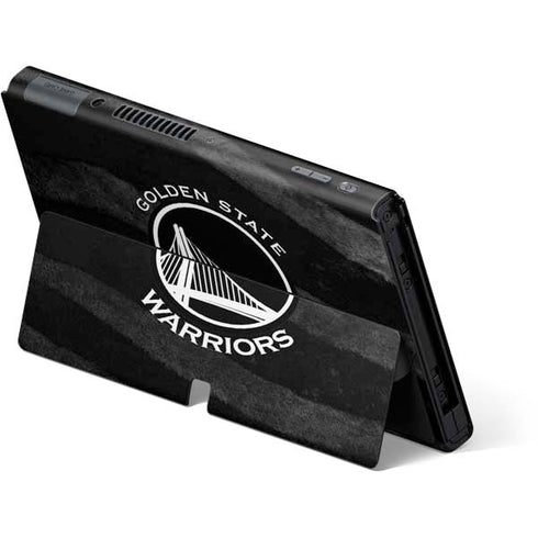 NBA Golden State Warriors Black Animal Print Nintendo Switch OLED (2021) Skin