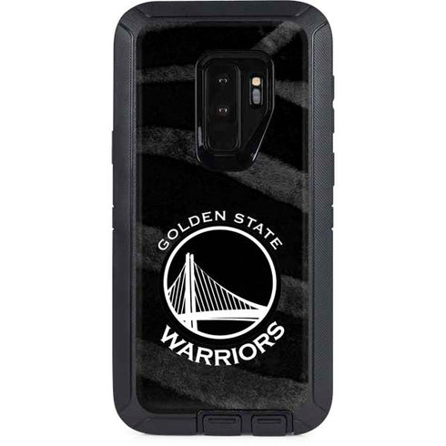 NBA Golden State Warriors Black Animal Print Otterbox Defender Galaxy Skin