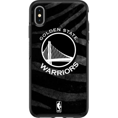 NBA Golden State Warriors Black Animal Print Otterbox Symmetry iPhone Skin