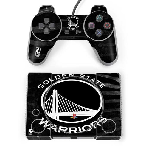 NBA Golden State Warriors Black Animal Print PlayStation Classic Bundle Skin