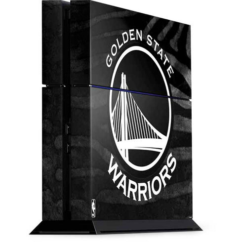 NBA Golden State Warriors Black Animal Print PS4 Console Skin