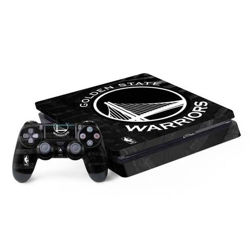 NBA Golden State Warriors Black Animal Print PS4 Slim Bundle Skin