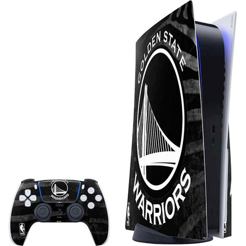 NBA Golden State Warriors Black Animal Print PS5 Bundle Skin