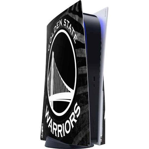 NBA Golden State Warriors Black Animal Print PS5 Console Skin