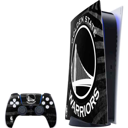NBA Golden State Warriors Black Animal Print PS5 Digital Edition Bundle Skin