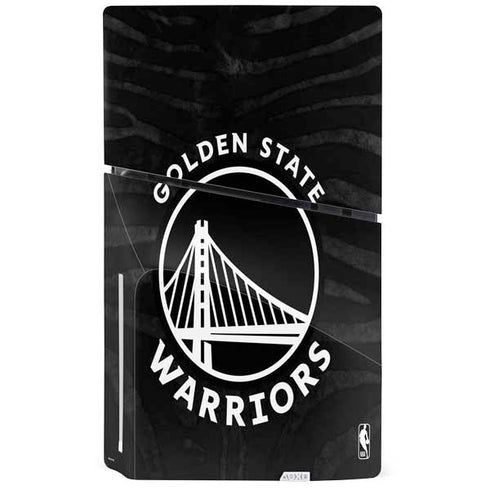 NBA Golden State Warriors Black Animal Print PS5 Slim Disk Bundle Skin