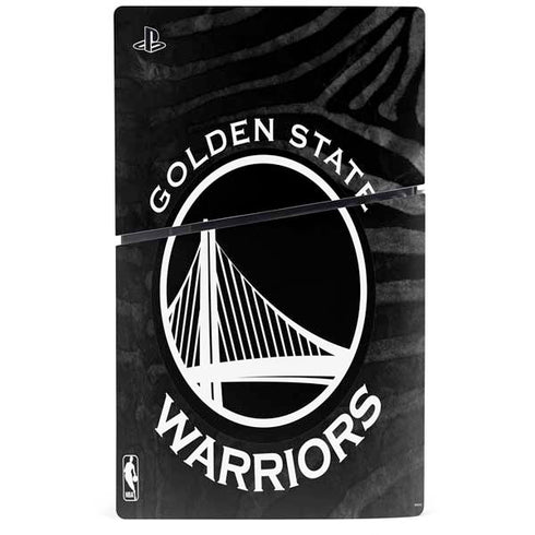NBA Golden State Warriors Black Animal Print PS5 Slim Digital Edition Bundle Skin