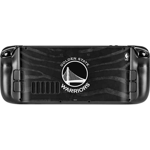 NBA Golden State Warriors Black Animal Print Steam Deck Handheld Gaming Computer Skin