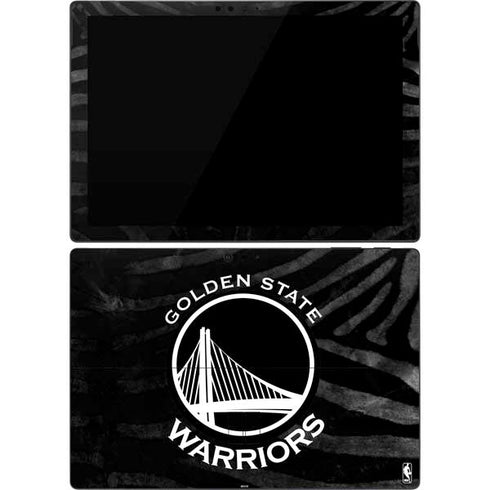 NBA Golden State Warriors Black Animal Print Surface Pro 7 Skin