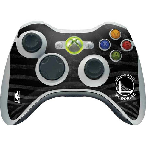 NBA Golden State Warriors Black Animal Print Xbox 360 Wireless Controller Skin