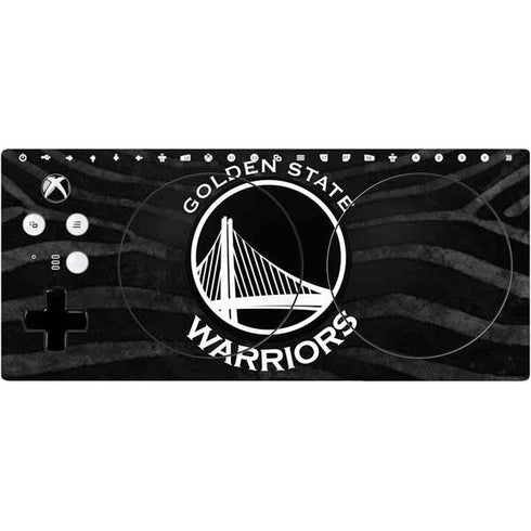 NBA Golden State Warriors Black Animal Print Xbox Adaptive Controller Skin