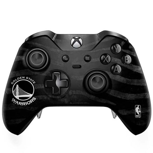 NBA Golden State Warriors Black Animal Print Xbox One Elite Controller Skin
