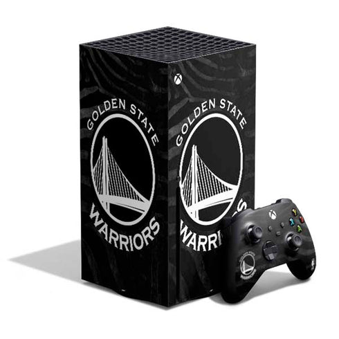 NBA Golden State Warriors Black Animal Print Xbox Series X Bundle Skin