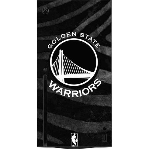 NBA Golden State Warriors Black Animal Print Xbox Series X Console Skin