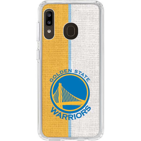 NBA Golden State Warriors Canvas Galaxy A20 Clear Case