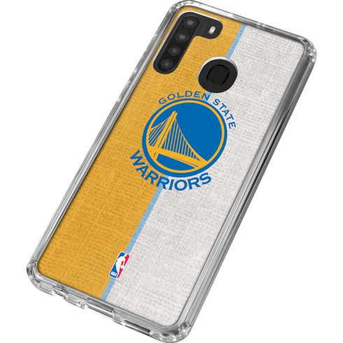 NBA Golden State Warriors Canvas Galaxy A21 Clear Case