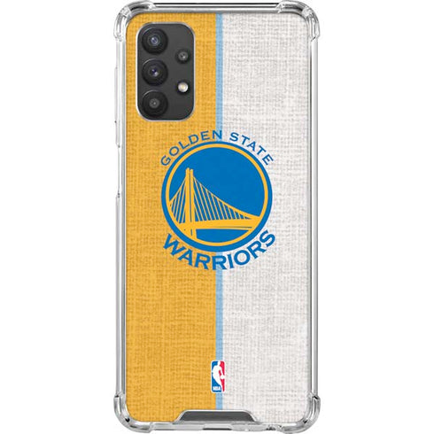NBA Golden State Warriors Canvas Galaxy A32 5G Clear Case