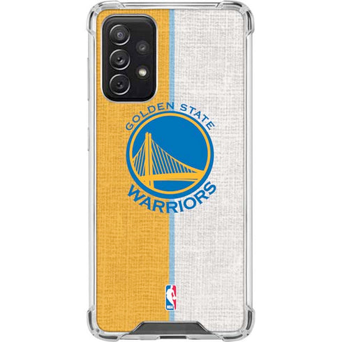NBA Golden State Warriors Canvas Galaxy A72 5G Clear Case