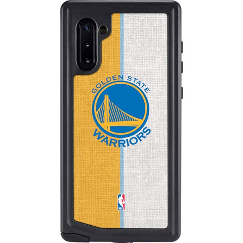 NBA Golden State Warriors Canvas Galaxy Note 10 Waterproof Case