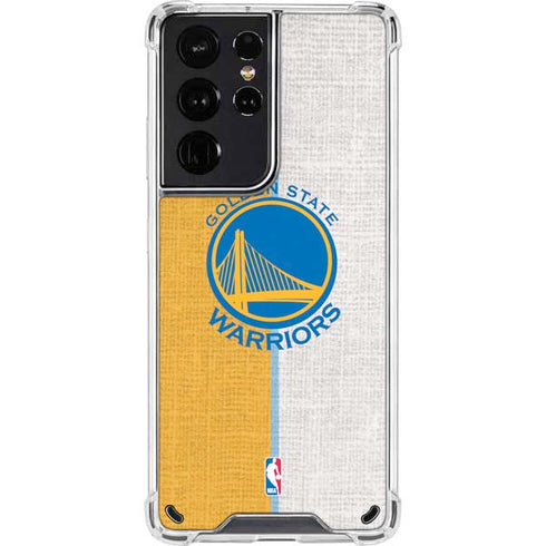NBA Golden State Warriors Canvas Galaxy S21 Ultra 5G Clear Case