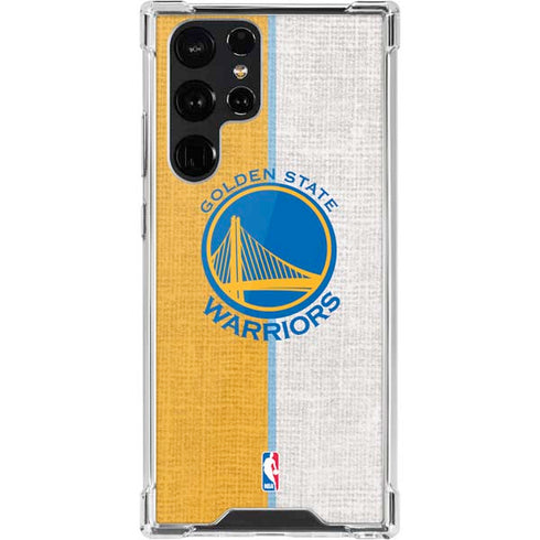 NBA Golden State Warriors Canvas Galaxy S22 Ultra Clear Case