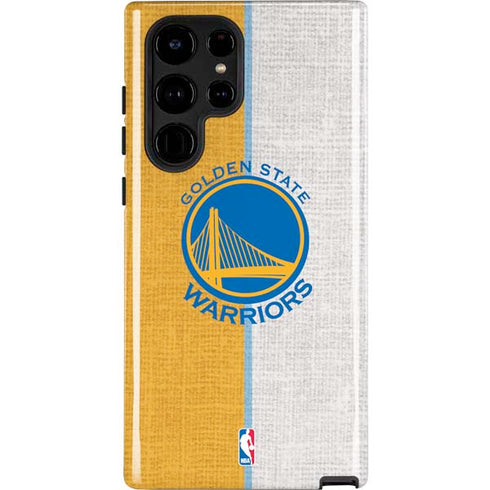 NBA Golden State Warriors Canvas Galaxy S22 Ultra Pro Case