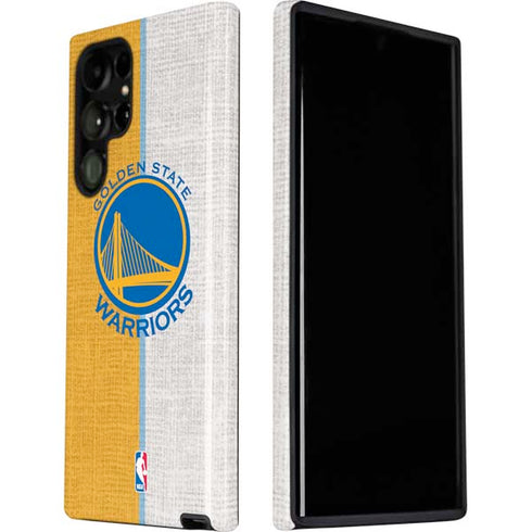 NBA Golden State Warriors Canvas Galaxy S22 Ultra Pro Case