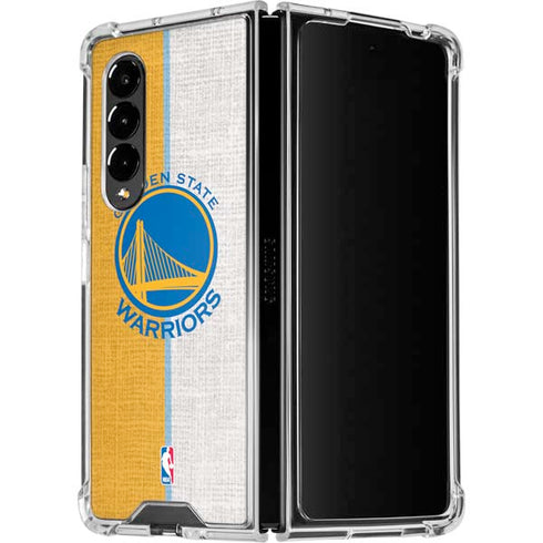 NBA Golden State Warriors Canvas Galaxy Z Fold4 5G Clear Case