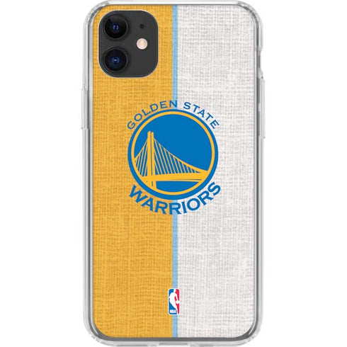 NBA Golden State Warriors Canvas iPhone 11 Clear Case
