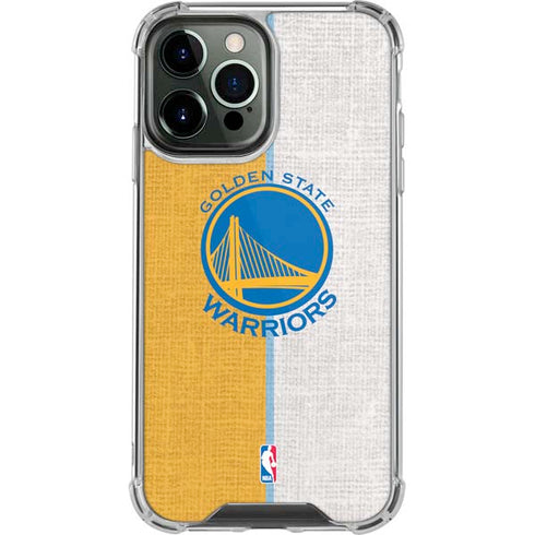 NBA Golden State Warriors Canvas iPhone 14 Pro Max Clear Case