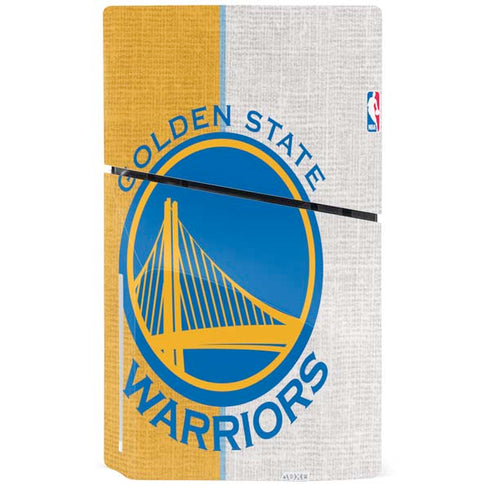NBA Golden State Warriors Canvas PS5 Slim Disk Console Skin