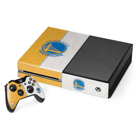 NBA Golden State Warriors Canvas Xbox One Console and Controller Bundle Skin