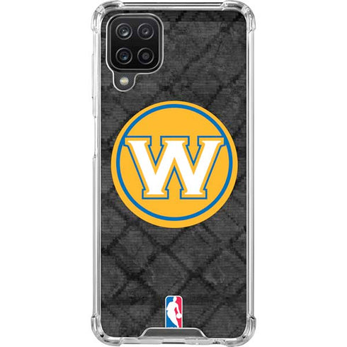 NBA Golden State Warriors Dark Rust Galaxy A12 Clear Case