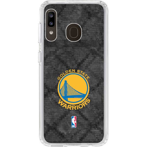 NBA Golden State Warriors Dark Rust Galaxy A20 Clear Case