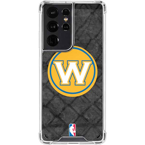NBA Golden State Warriors Dark Rust Galaxy S21 Ultra 5G Clear Case