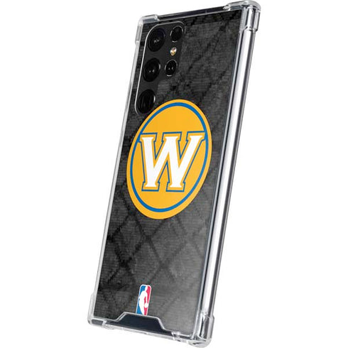 NBA Golden State Warriors Dark Rust Galaxy S22 Ultra Clear Case