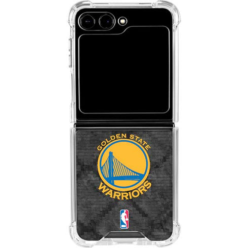 NBA Golden State Warriors Dark Rust Galaxy Z Flip5 5G Clear Case